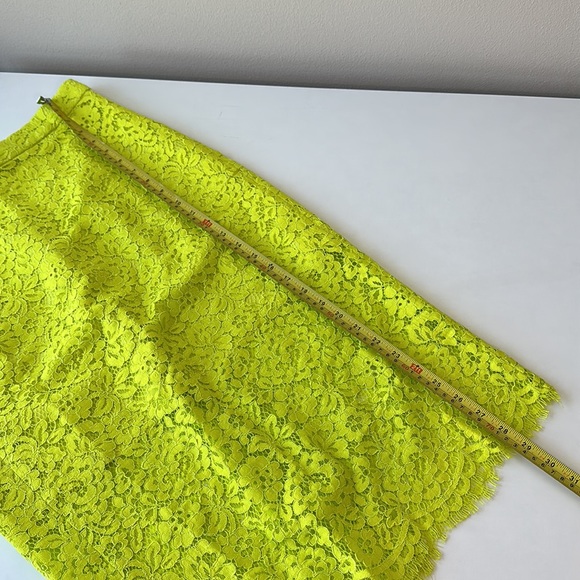 J Crew Number 3 Pencil Skirt in Citrine Lace NWT Size 6 - Picture 7 of 12